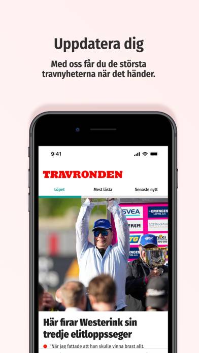 Travronden App skärmdump