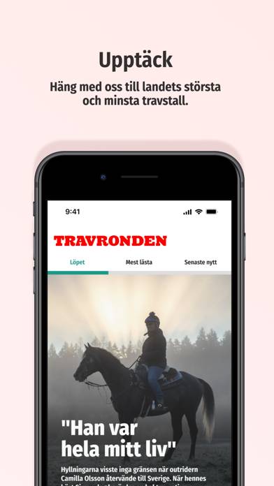 Travronden App skärmdump