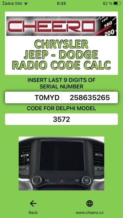 RADIO CODE for CHRYSLER JEEP App screenshot #5