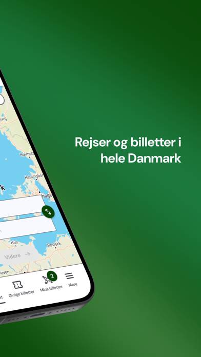 Rejsebillet skärmdump