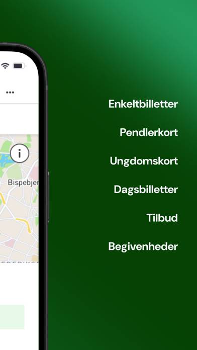 Rejsebillet App skärmdump