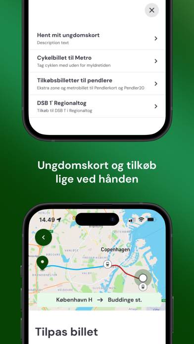 Rejsebillet App skärmdump