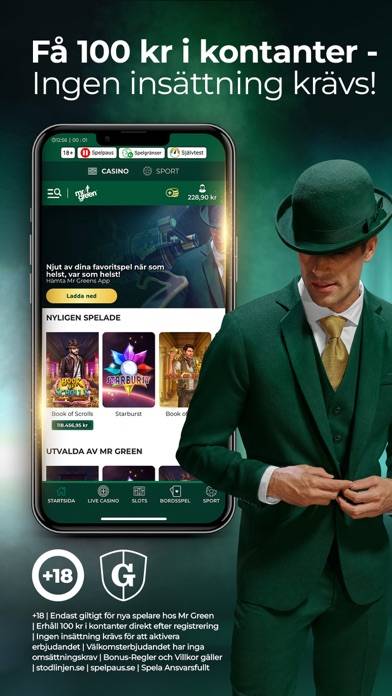 Mr Green Casino & Blackjack App skärmdump #1