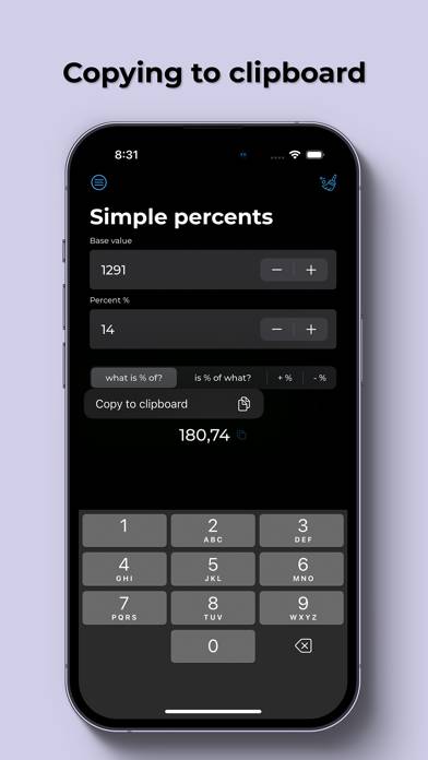 The Percent Calculator Capture d'écran de l'application #3
