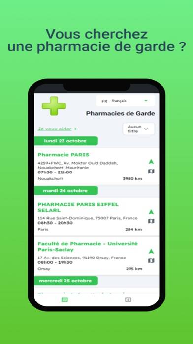 Pharmacies de garde Capture d'écran de l'application #1