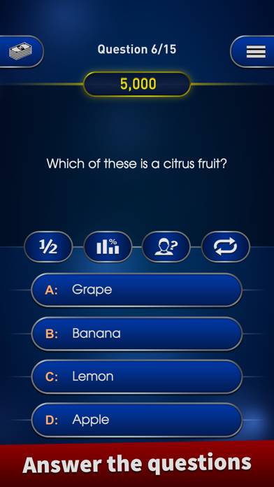 Millionaire Trivia & Quiz Game Schermata dell'app #1