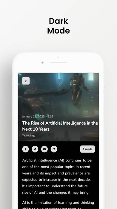 Makale: Articles from AI App screenshot