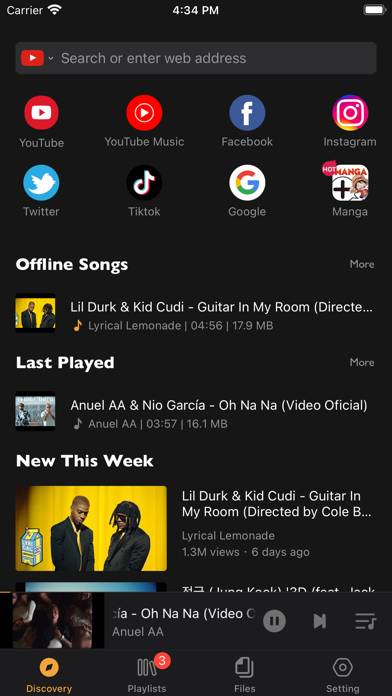 Offline:Music Player & Browser Captura de pantalla de la aplicación #1