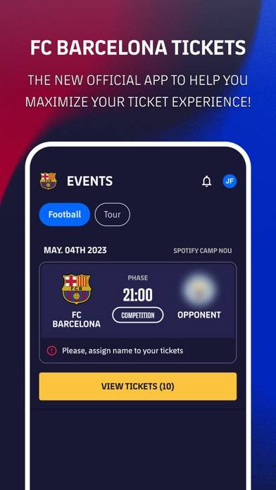FC Barcelona Tickets Captura de pantalla de la aplicación #1