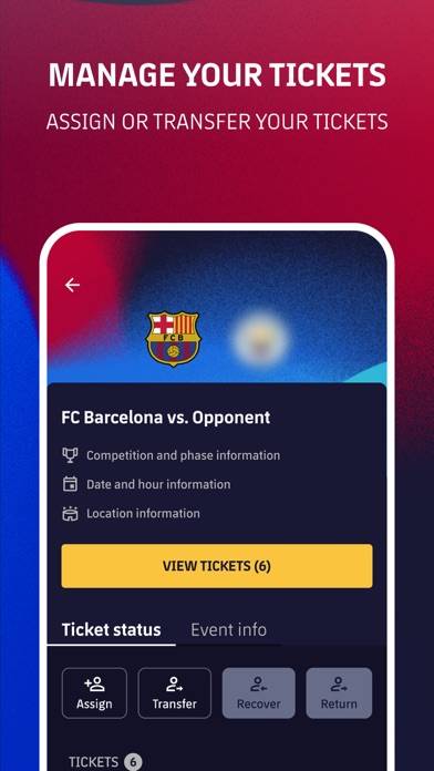FC Barcelona Tickets Captura de pantalla de la aplicación #4