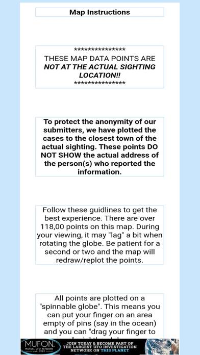MUFON UFO Sightings Map App skärmdump #2