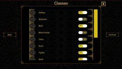 Fatum Character Creator Deck Captura de pantalla de la aplicación