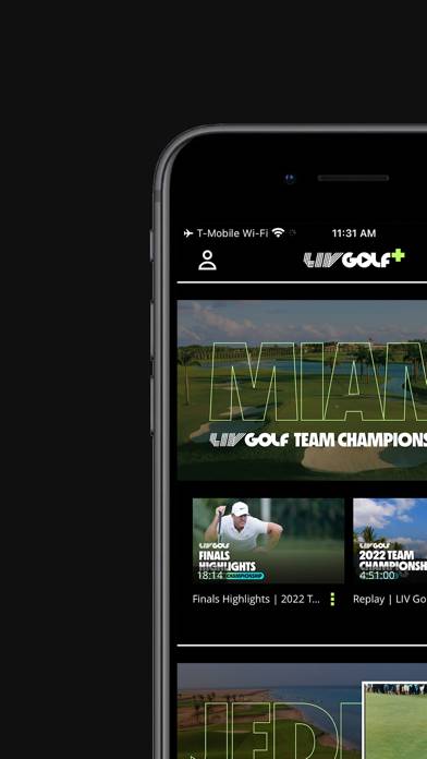 LIV Golf plus App skärmdump #1
