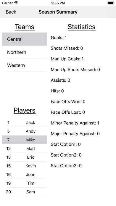 Water Polo Statistics App skärmdump