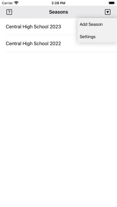 Water Polo Statistics App skärmdump