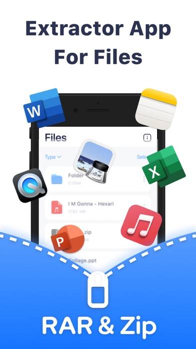 RAR, ZIP Extractor: Unzip File Schermata dell'app