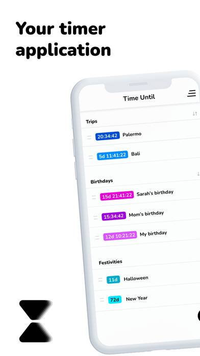 Time Until: Multi timer app