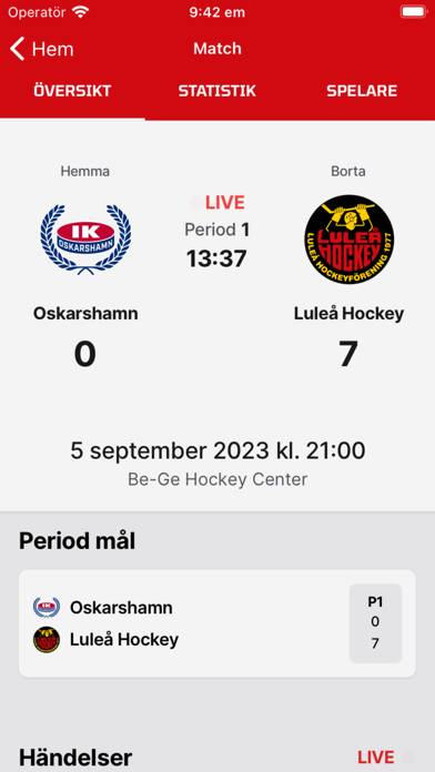 Luleå Hockey App skärmdump #6