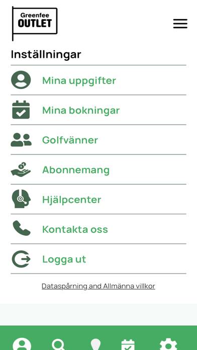 Greenfee Outlet App skärmdump