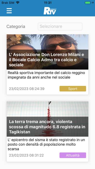 Reggio TV Schermata dell'app