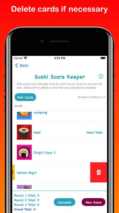 Sushi Go Score Keeper App screenshot #2
