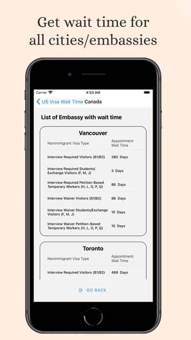 US Visa Wait Time App screenshot #5