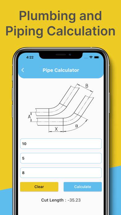 Offset Pipe Calculator App screenshot #2