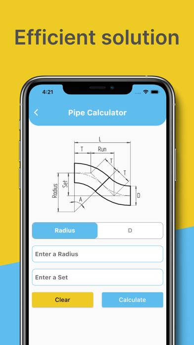 Offset Pipe Calculator App screenshot #3