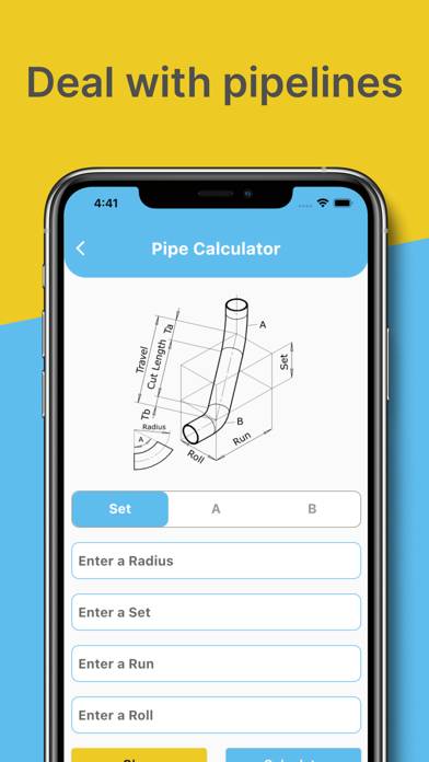 Offset Pipe Calculator App screenshot