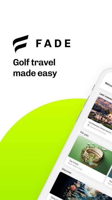 Fade | Book Golf Tee Times App screenshot #1