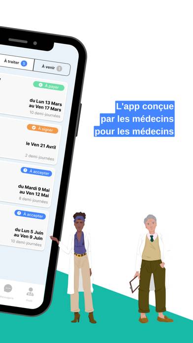 Swing : remplacements médicaux Capture d'écran de l'application