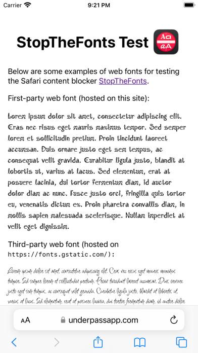 StopTheFonts App-Screenshot #3
