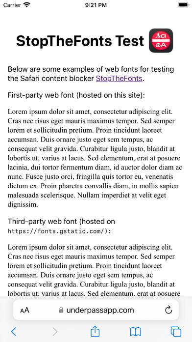 StopTheFonts App skärmdump #4