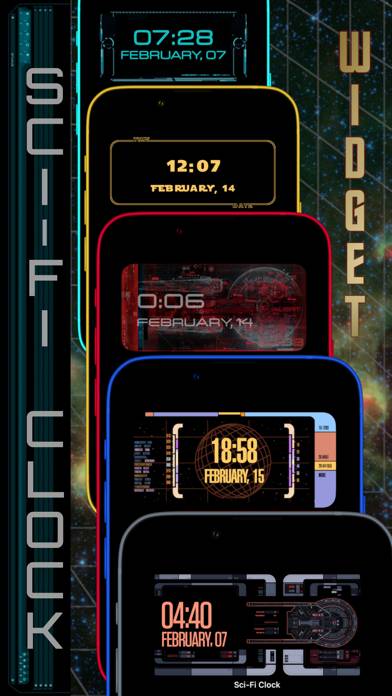 Sci-Fi Clock Schermata dell'app #1