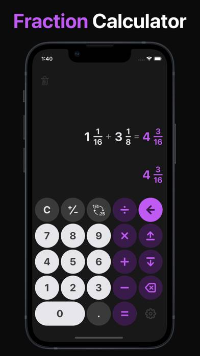 Fraction Calculator Capture d'écran de l'application #1