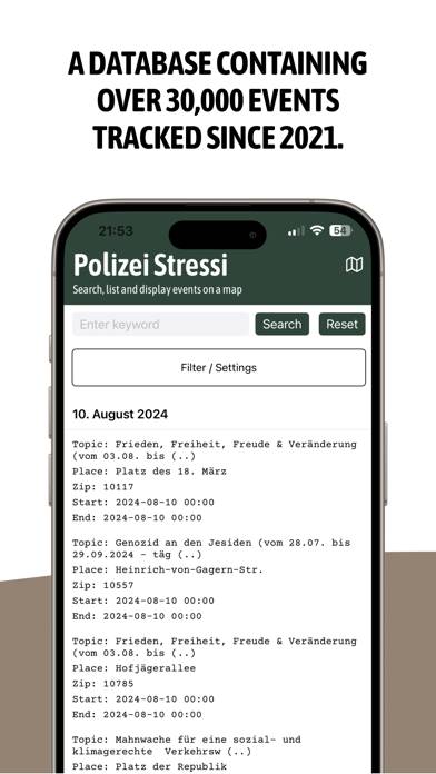 Polizei Stressi App-Screenshot