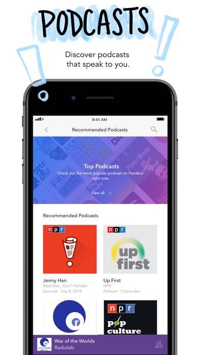 Pandora: Music & Podcasts Uygulama ekran görüntüsü #5
