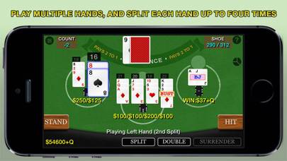 Blackjack 21 Pro Multi-Hand App-Screenshot #1