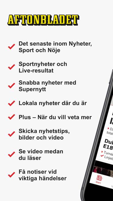 Aftonbladet Nyheter App skärmdump #1
