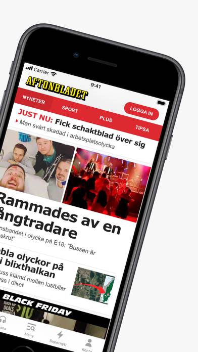 Aftonbladet Nyheter App skärmdump