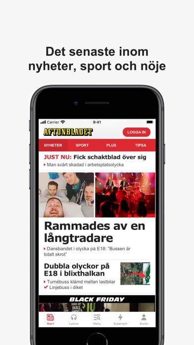 Aftonbladet Nyheter App skärmdump