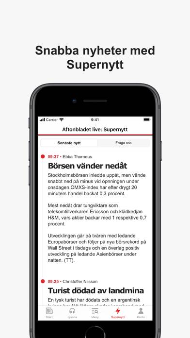 Aftonbladet Nyheter App skärmdump #5
