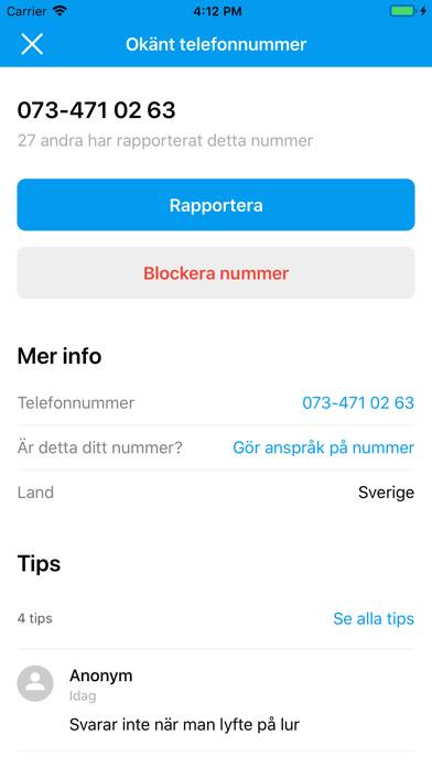Hitta.se App skärmdump #4