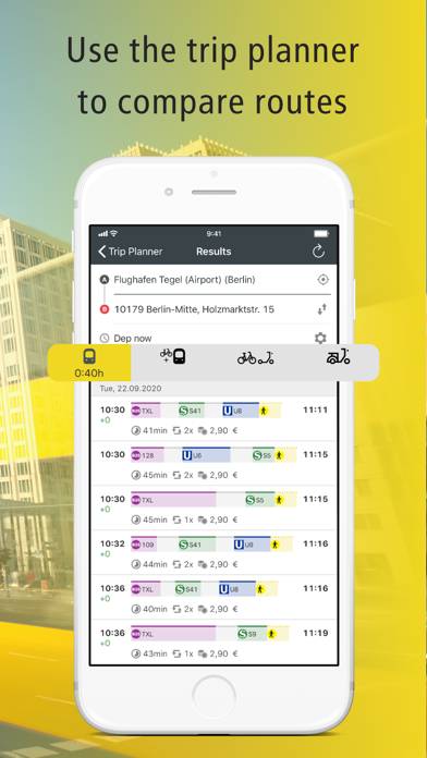 BVG Fahrinfo: ÖPNV Berlin App-Screenshot