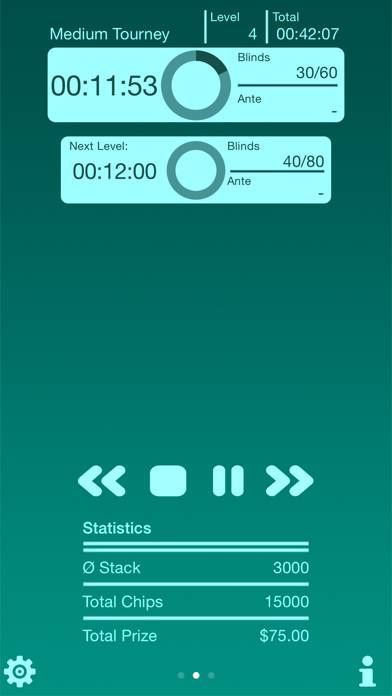 Poker Tournament Blind Timer App skärmdump #2