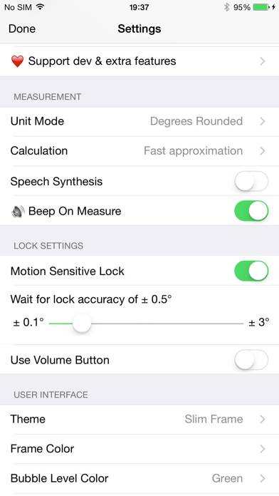 Clinometer plus bubble level App-Screenshot #5