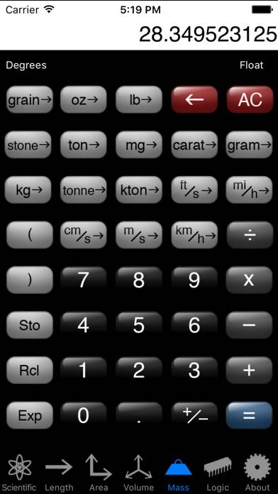 Calculator Captura de pantalla de la aplicación