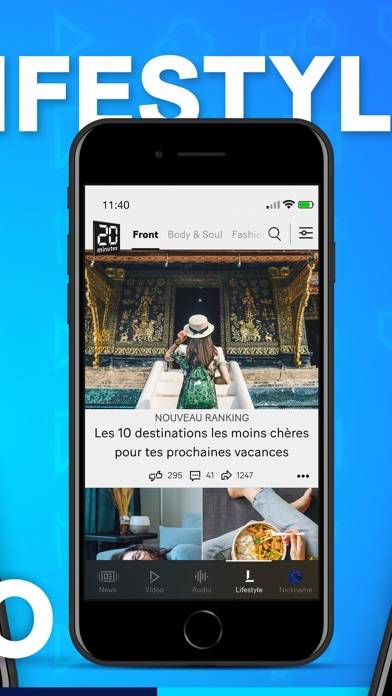 20 minutes App screenshot