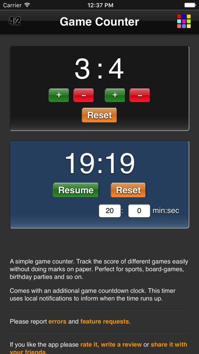 Game Counter Bildschirmfoto