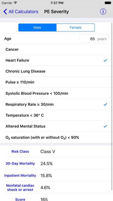 MediMath Medical Calculator Скриншот приложения #2